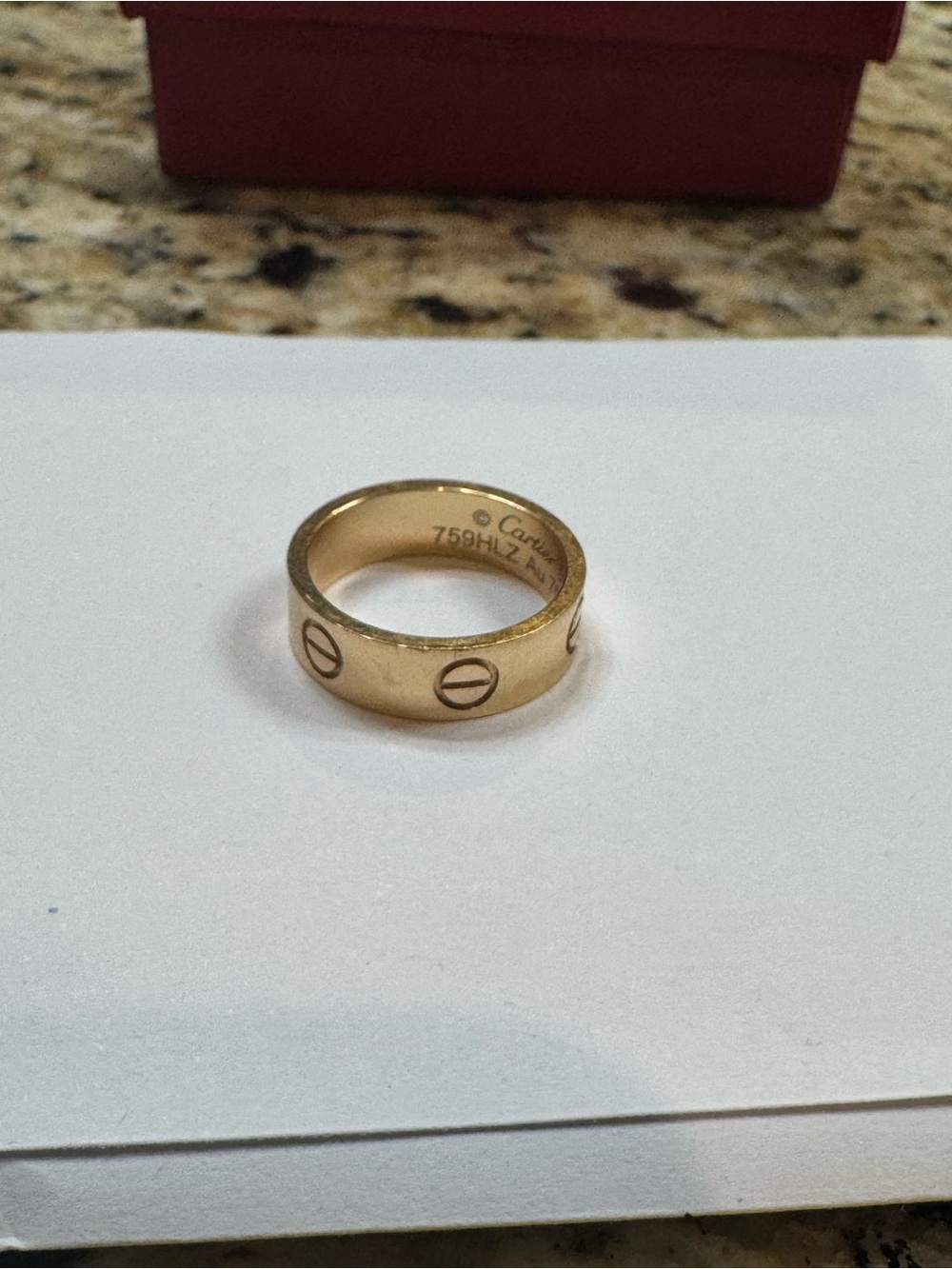 Cartier Gold Love Band 5.5mm size 51